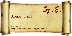Szépe Emil névjegykártya